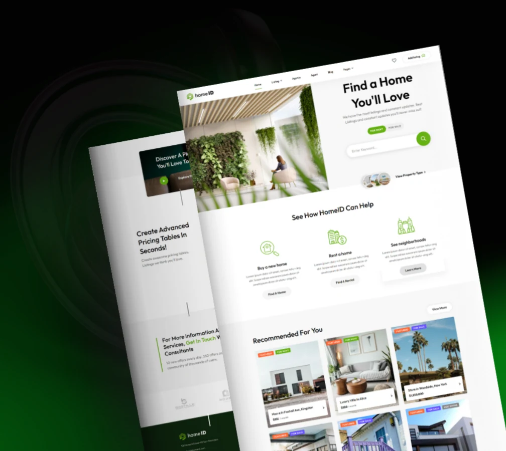 Soft Web Coders Web design Real Estate Website Design for modern website