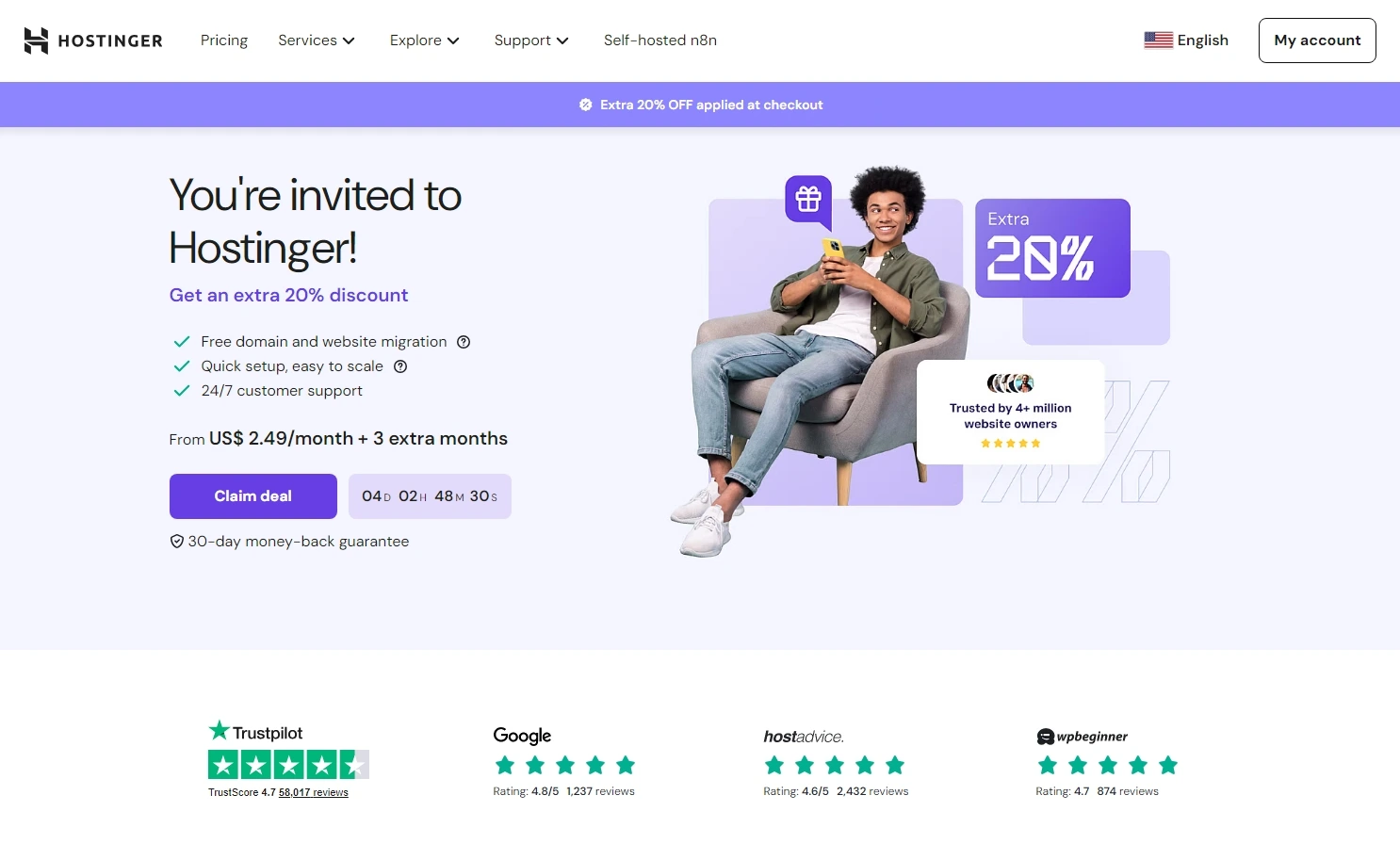 WordPress hostinger providers